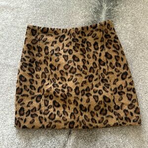 Topshop y2k leopard print mini skirt